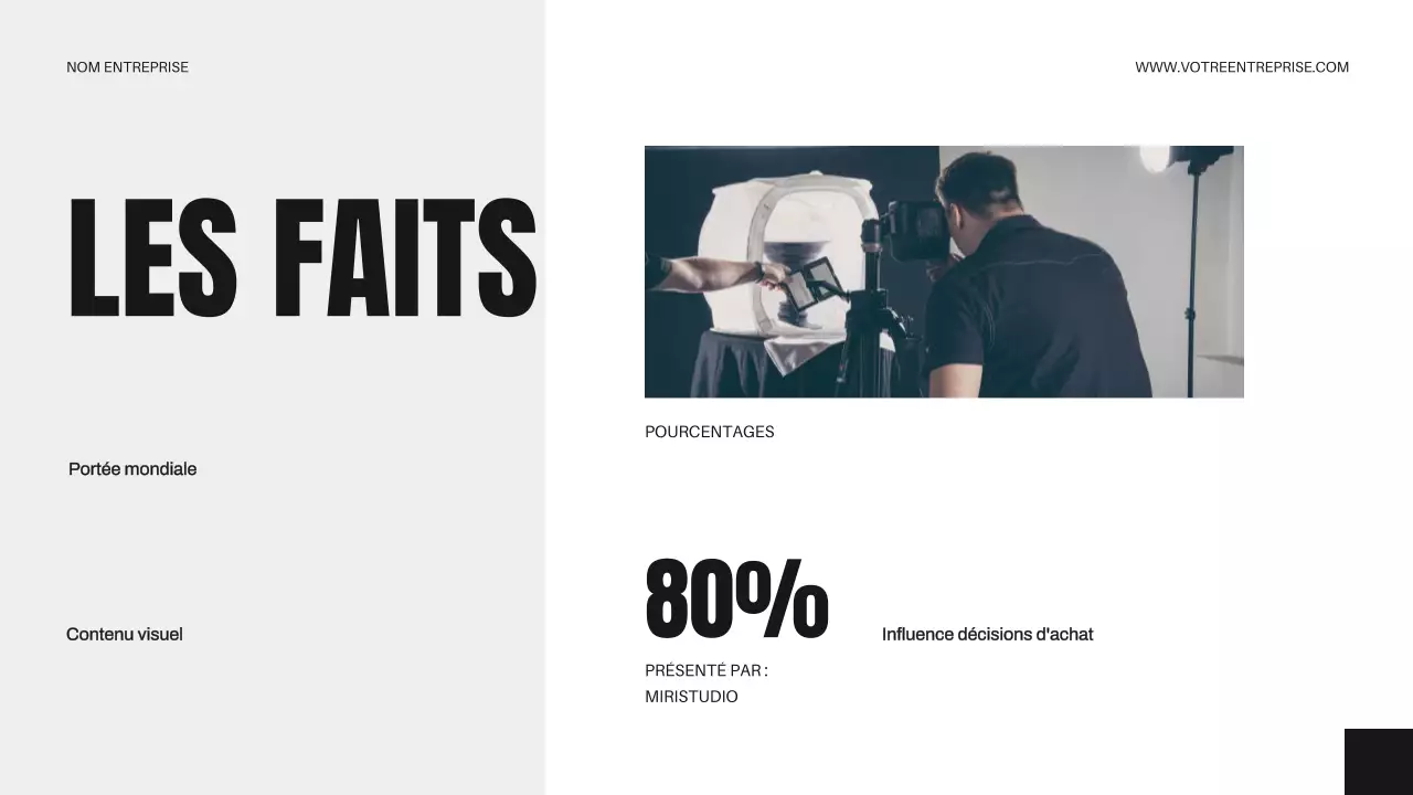 Stratégie commerciale minimale en noir et blanc