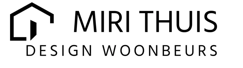 Eenvoudige woonbeurs met illustraties in de vorm van huizen