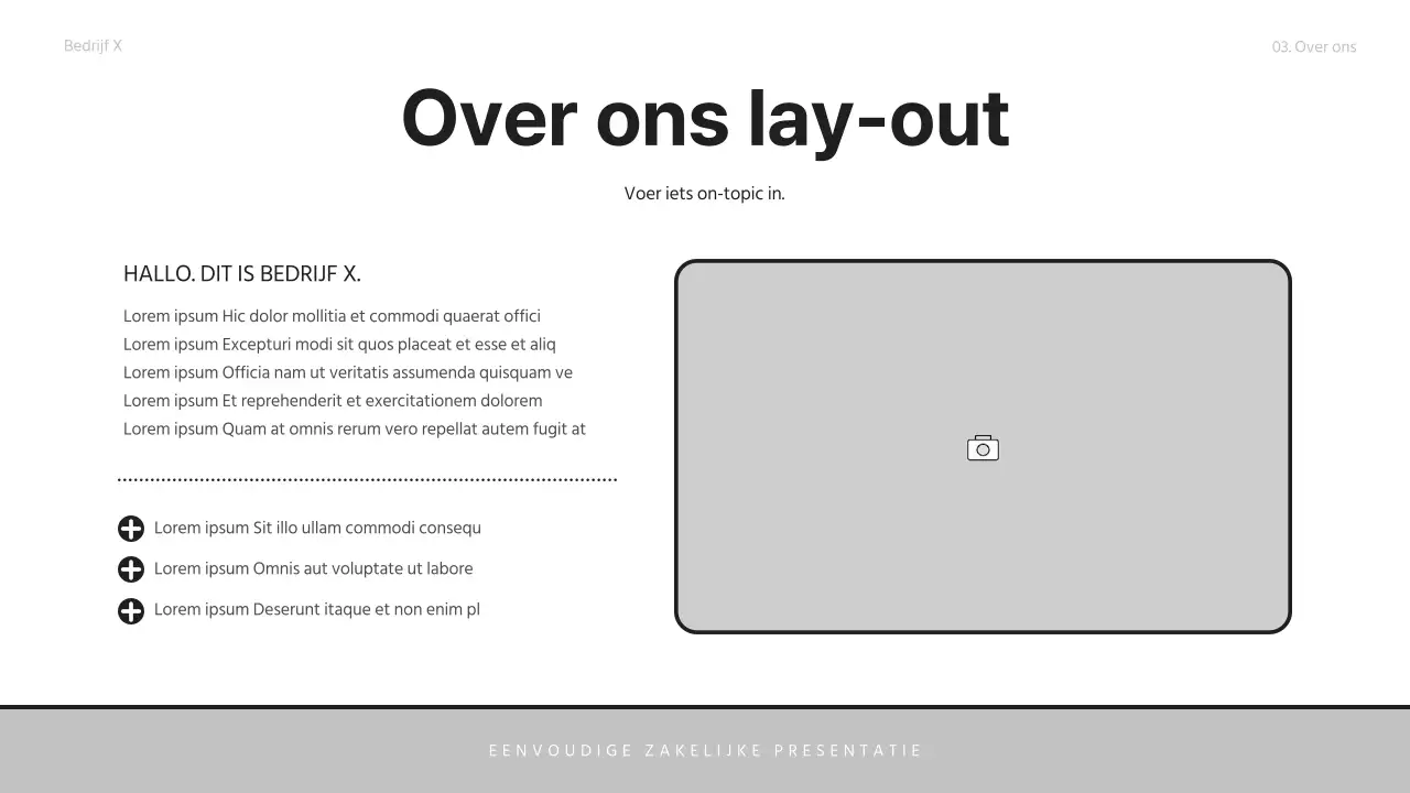Een eenvoudige zakelijke sollicitatiebrief in grijs en zwart
