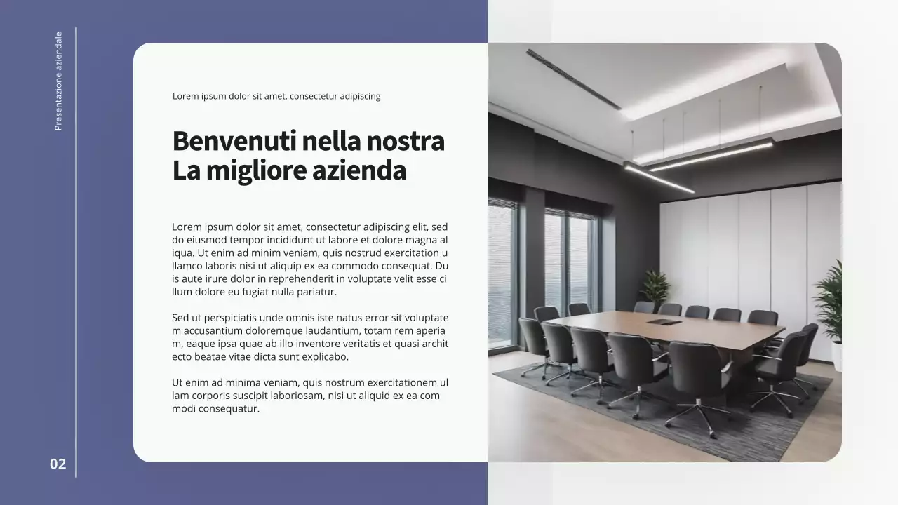 Presentazione dell'azienda Purple Blue Modern Business