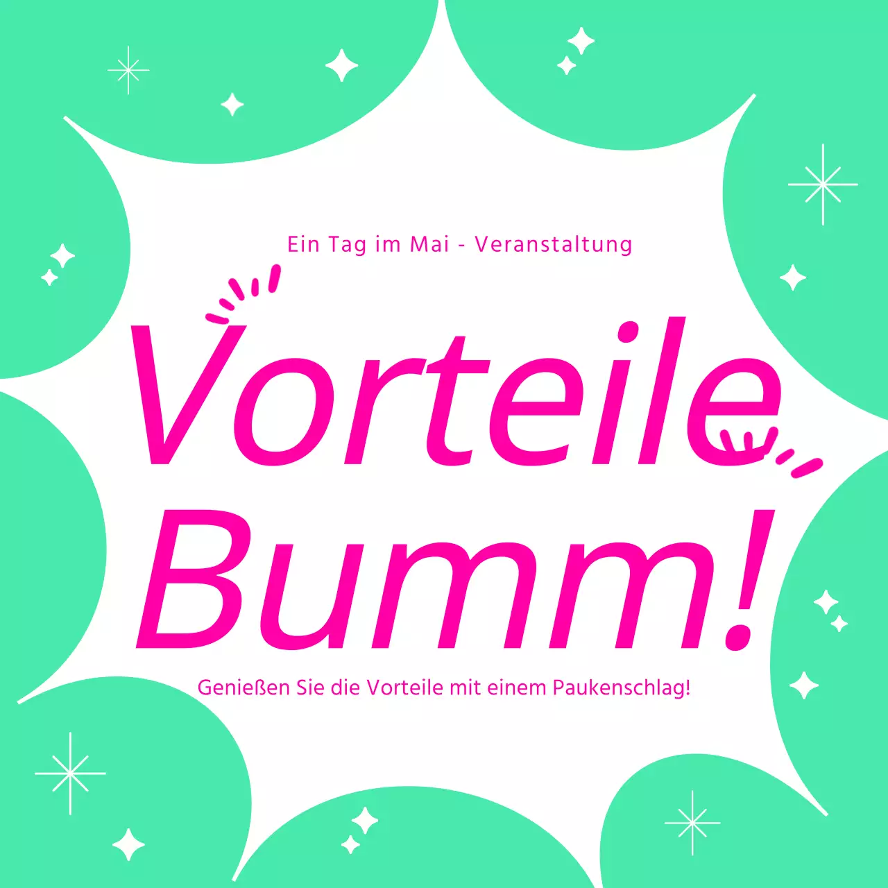 Einfaches Haupt-Thumbnail-Posting in Mint und Hot Pink