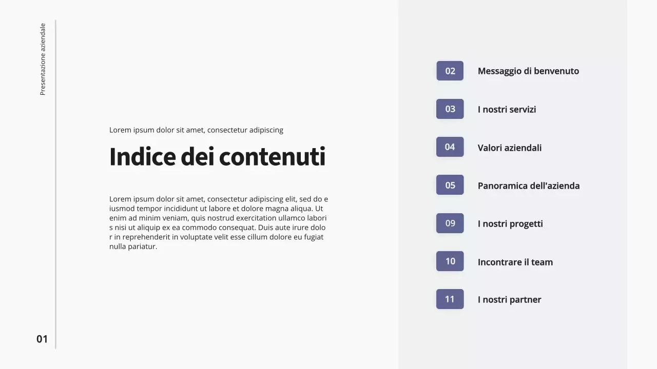 Presentazione dell'azienda Purple Blue Modern Business