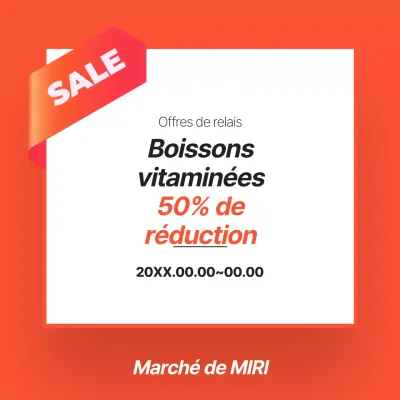 Promouvoir un simple événement de vente dans un centre commercial en rouge