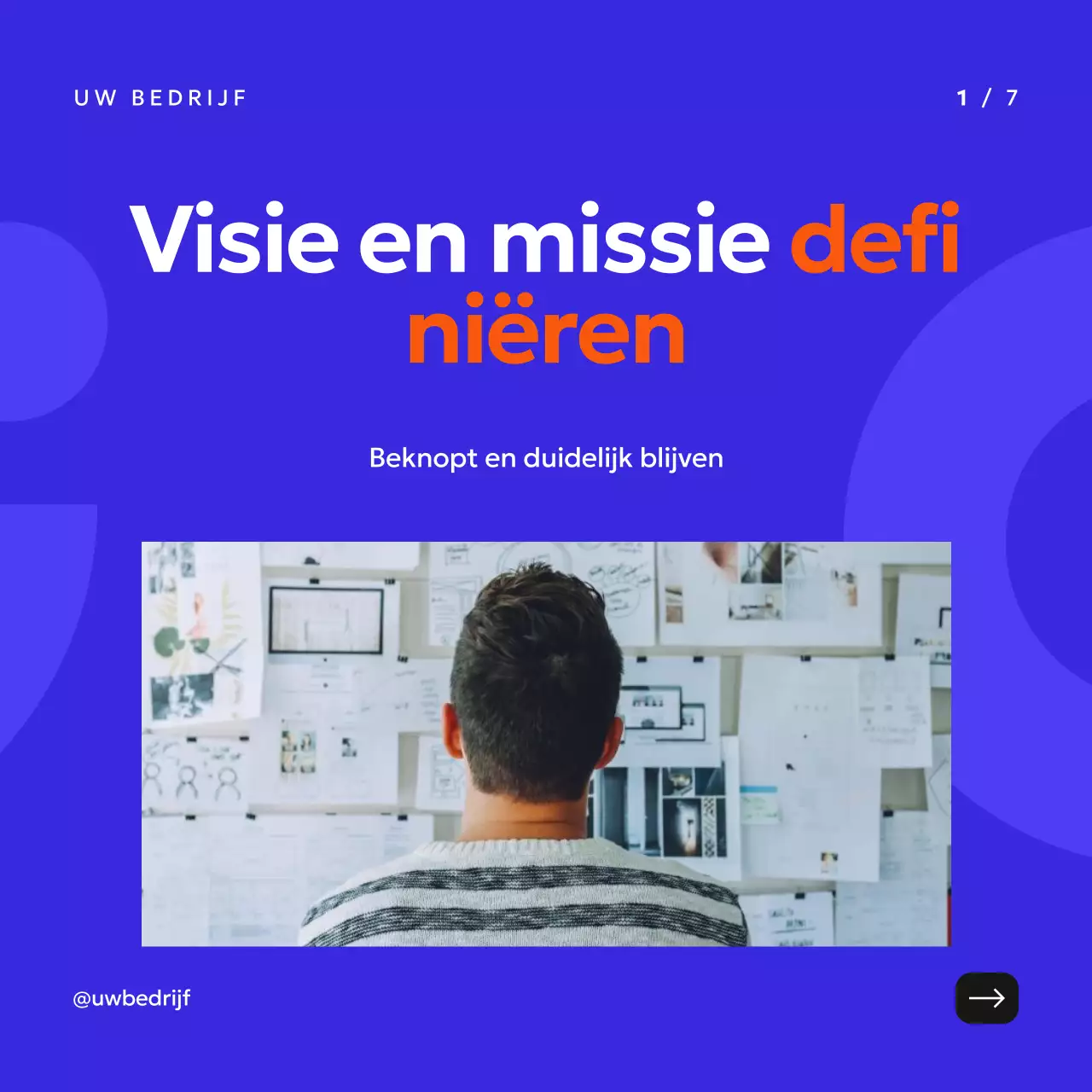 Zwart, oranje en paars Eenvoudige bedrijfsplanningsstrategie
