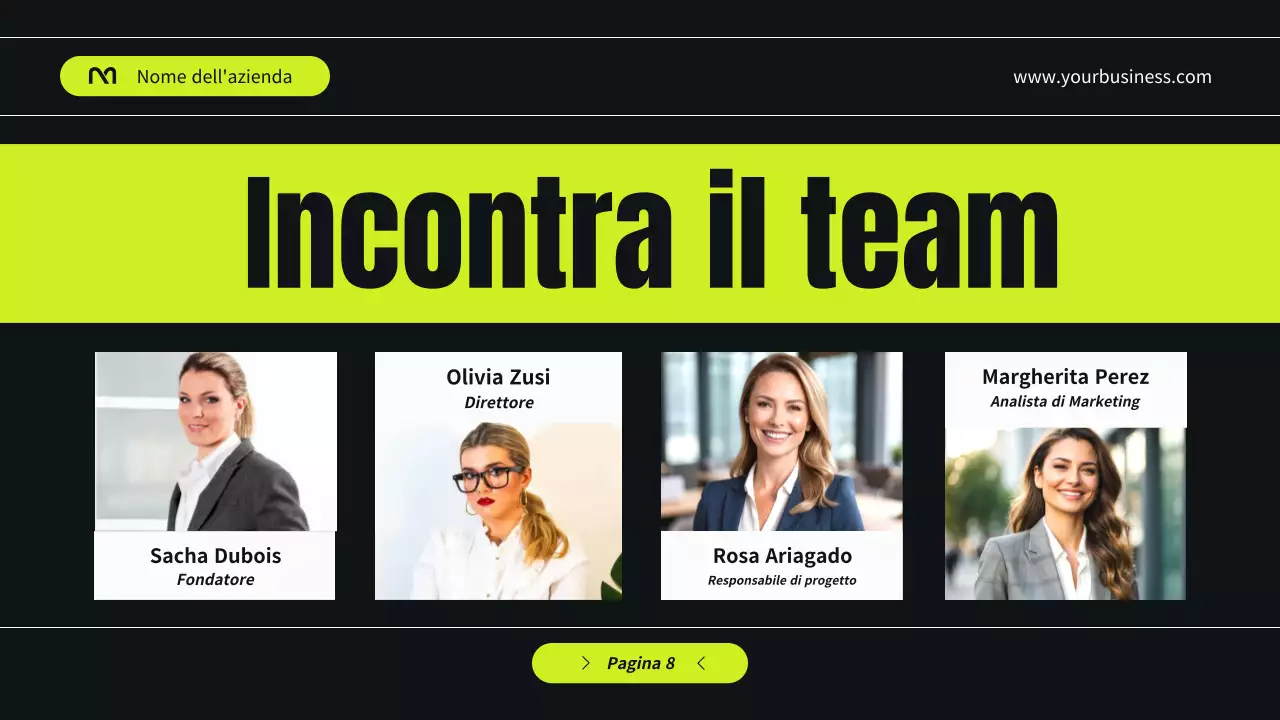 Profilo aziendale di Black and Green Modern Introduzione dell'azienda