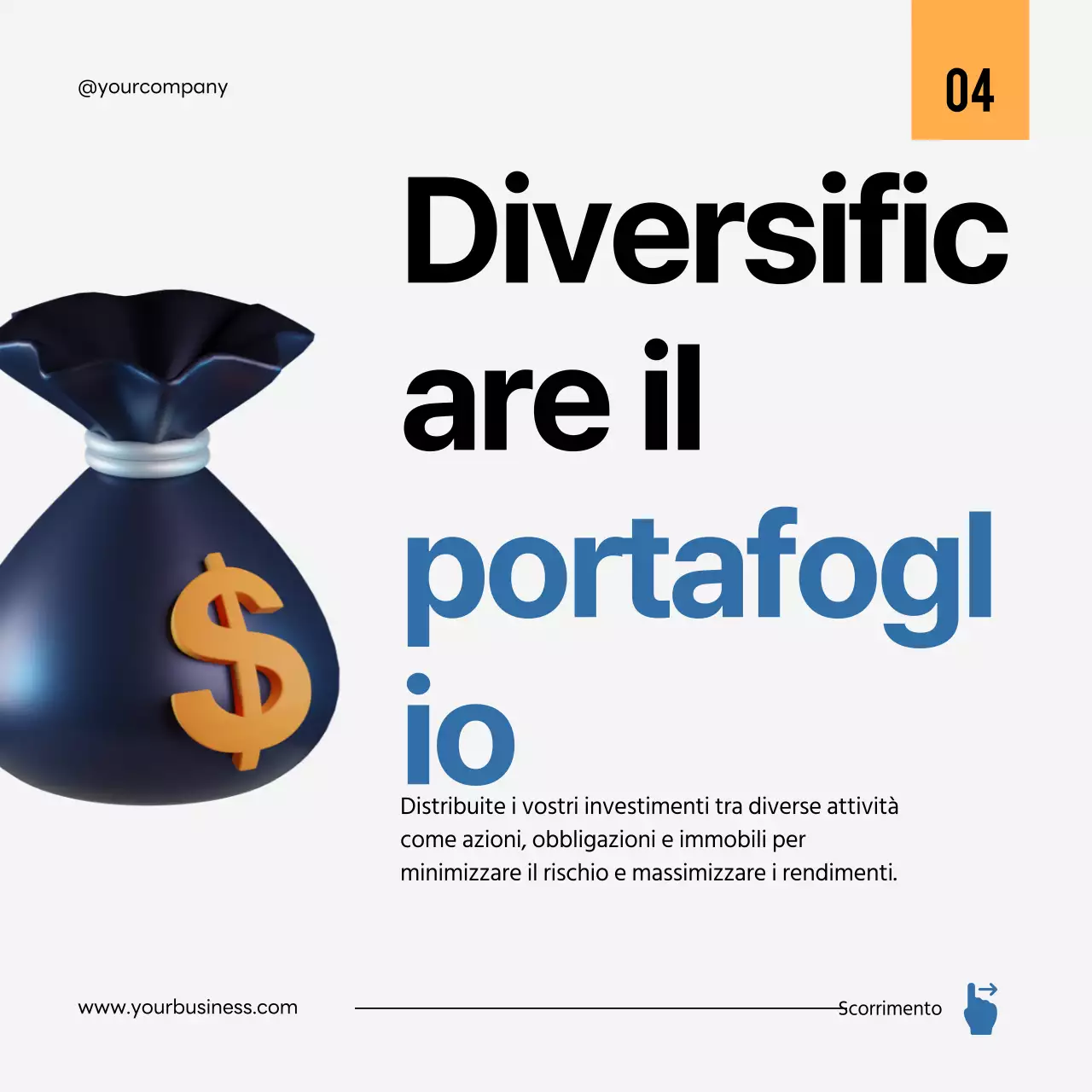 Guida alla strategia di investimento moderna in nero e blu