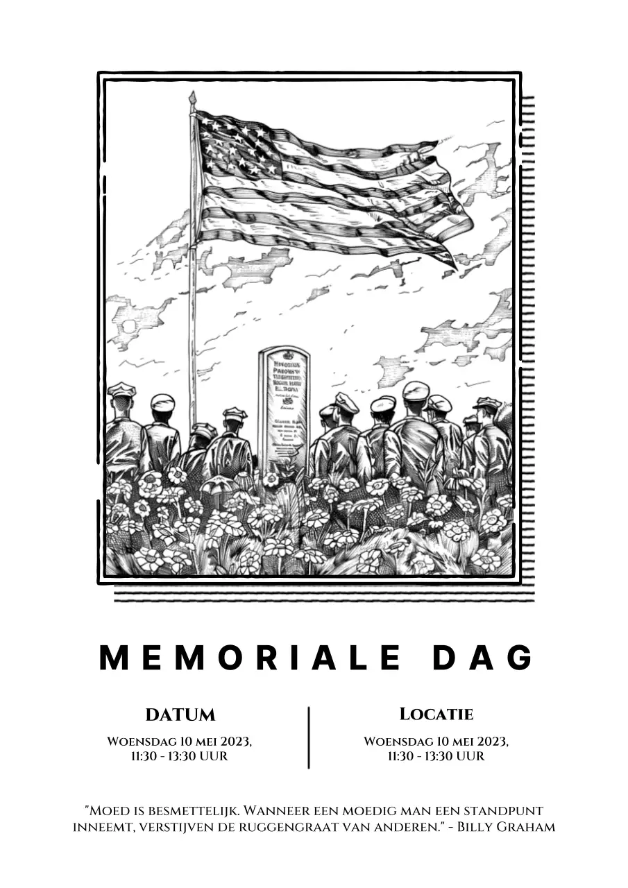 Promoot een vintage Memorial Day in wit en zwart