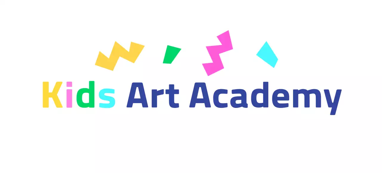 Kids Academy merchandise with colorful geometric shapes