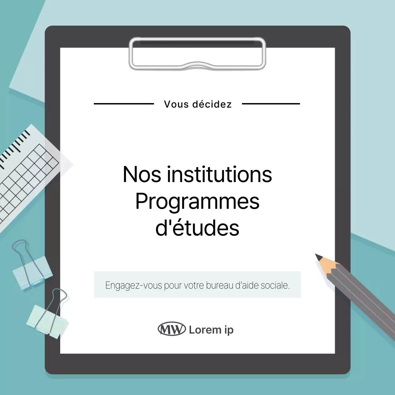 Enquête sur le programme institutionnel moderne en mint et gris