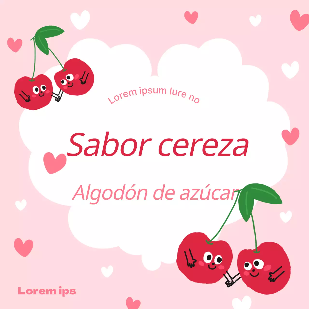 Promover productos frutales sencillos en naranja y rosa