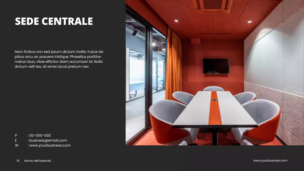 Grigio Arancione Minimal Clean Progetto Pitch Deck Proposta