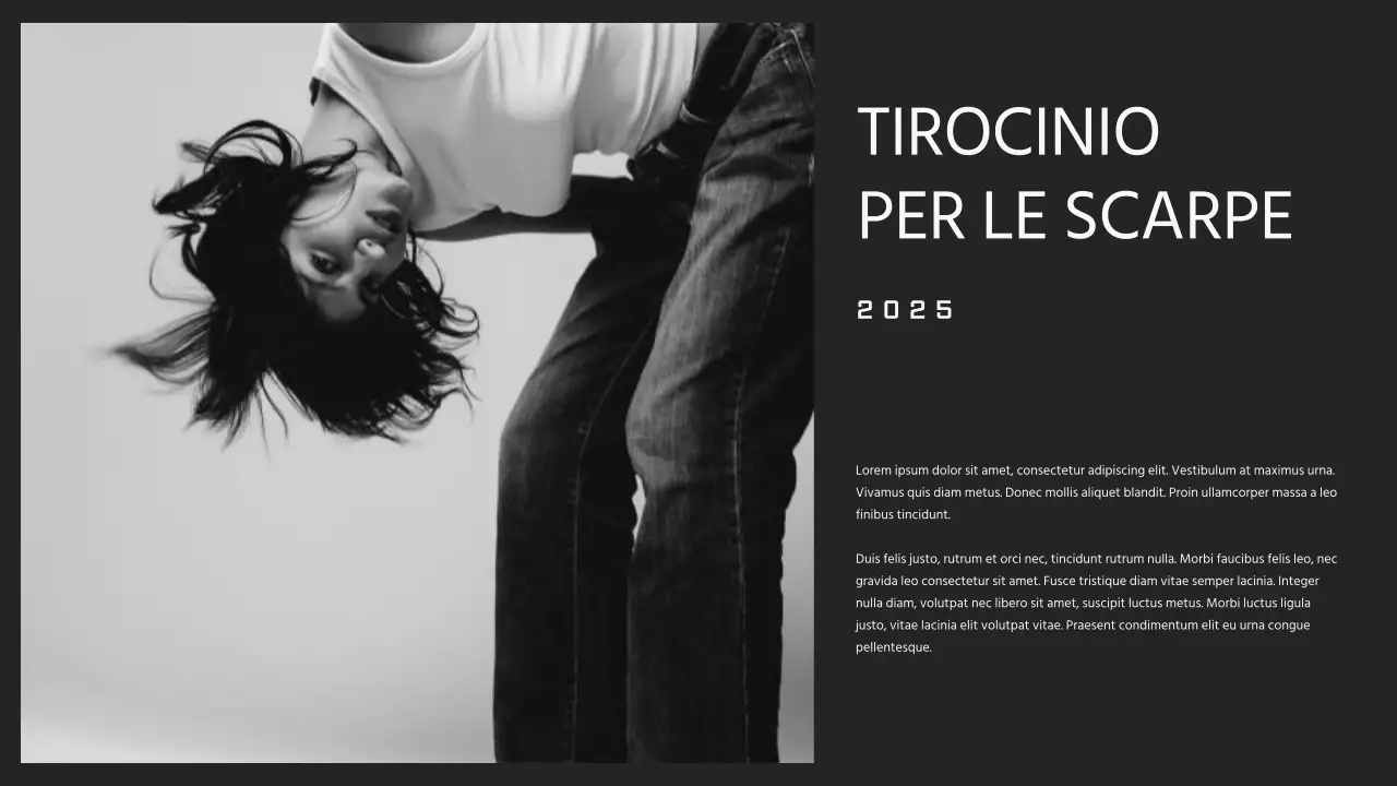 Portafoglio fotografico minimale in nero e grigio