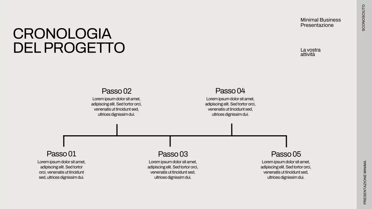 Presentazione aziendale minimale in nero e beige