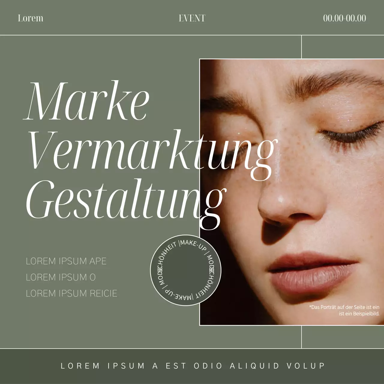 Förderung eines einfachen Markenkits in Khaki