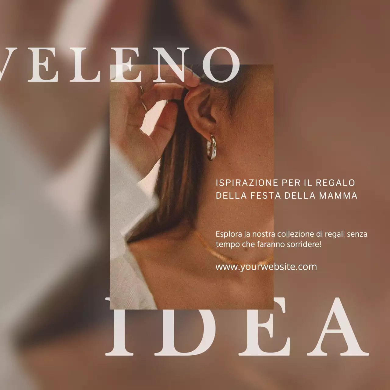 Idee regalo eleganti per la festa della mamma in marrone Promozione