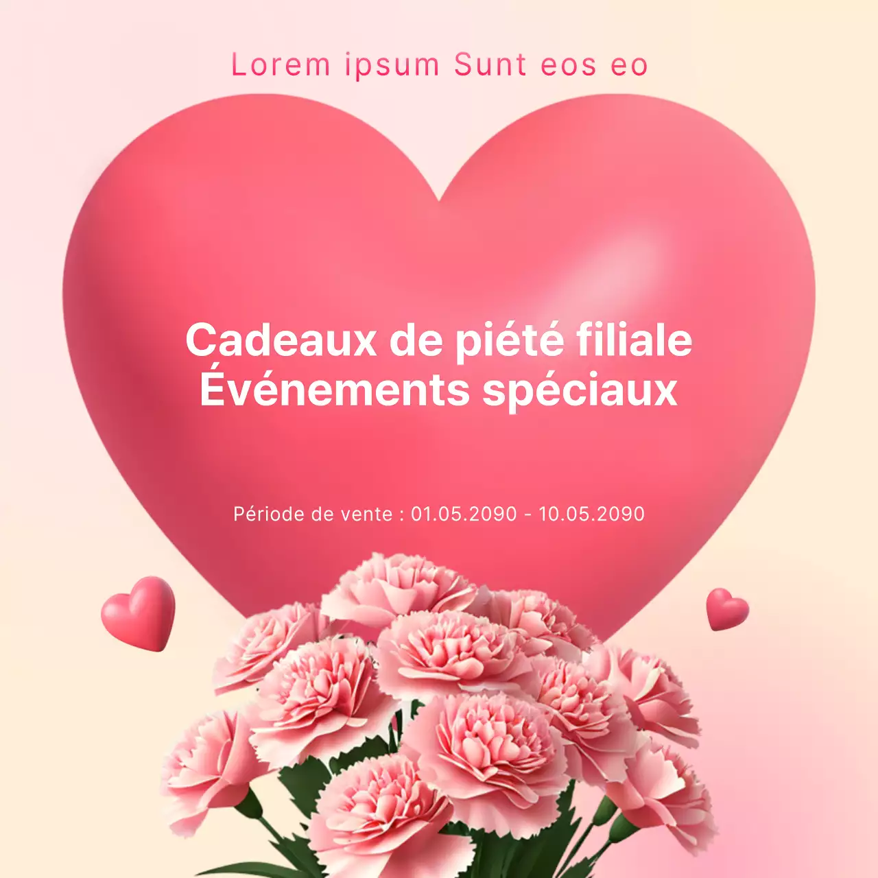 Promouvoir un événement tendance pour la fête des mères en rose et menthe