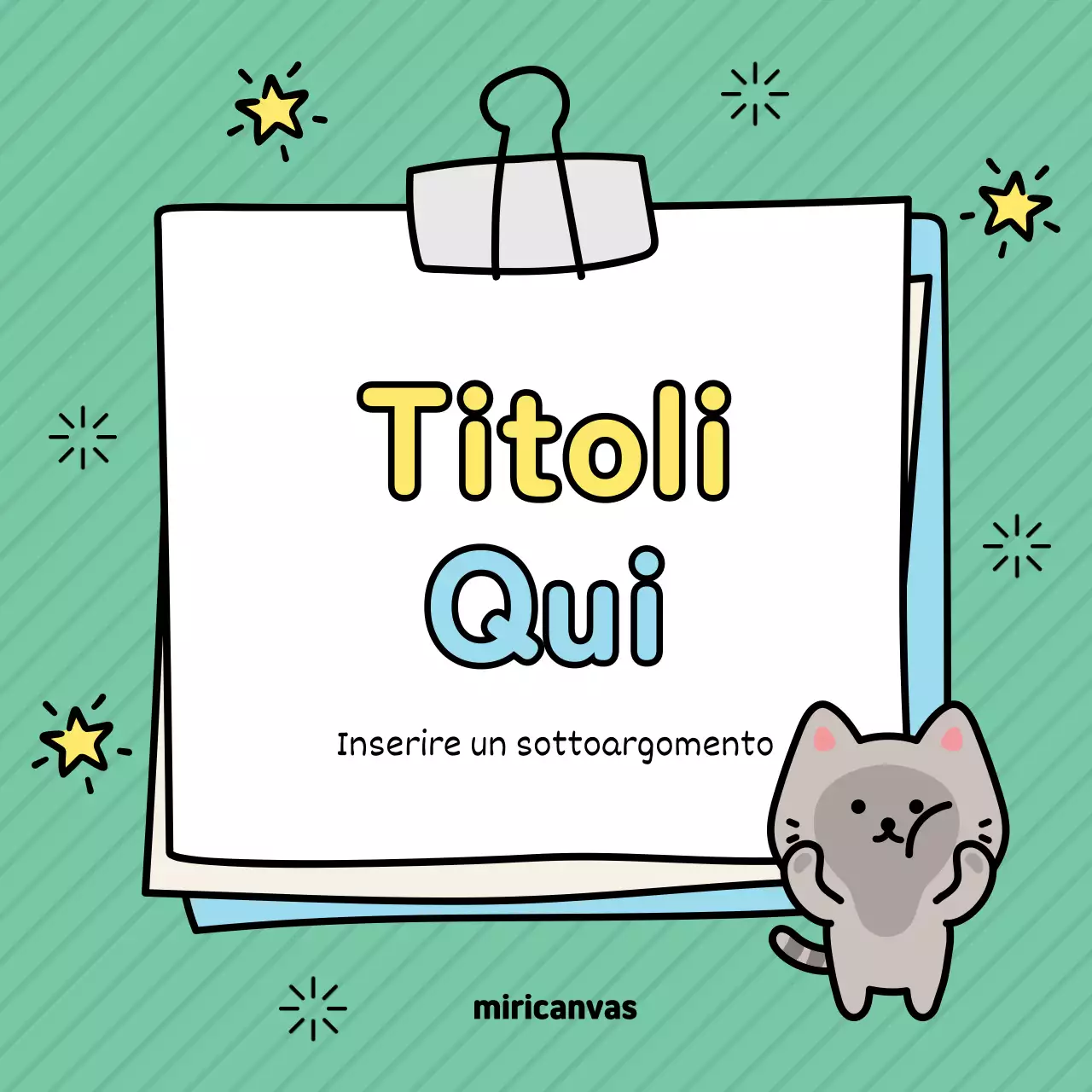 Adorabile copertina disegnata a mano in rosa e verde