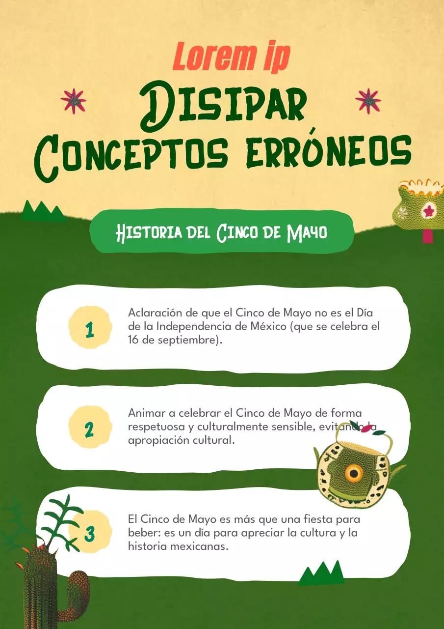 Diseño de cartel vintage de concepto mexicano en verde