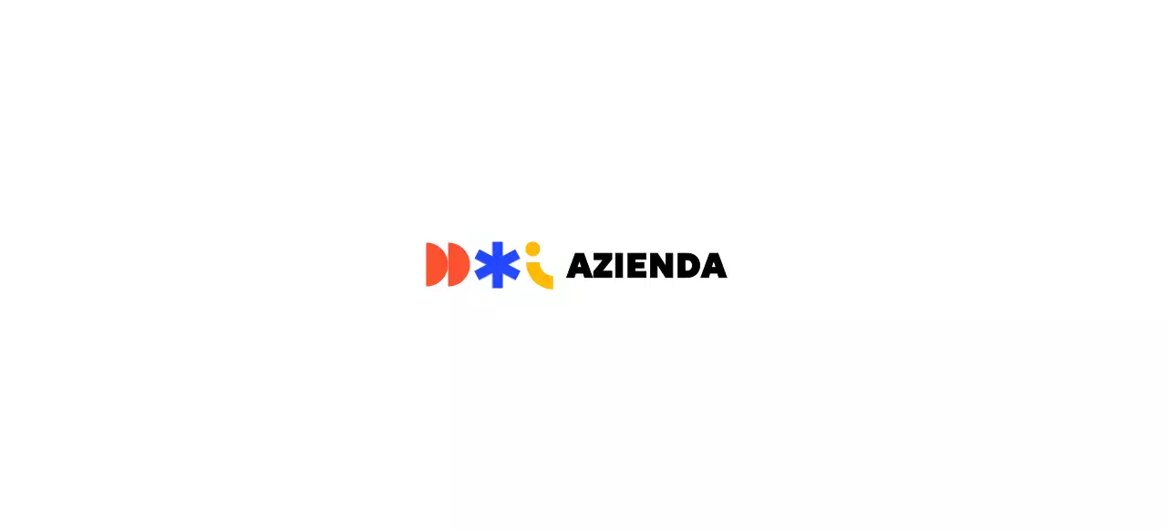 Un logo istituzionale colorato con una varietà di forme