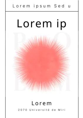 Couverture minimaliste d'un livre de poésie pour étudiants en blanc et rouge