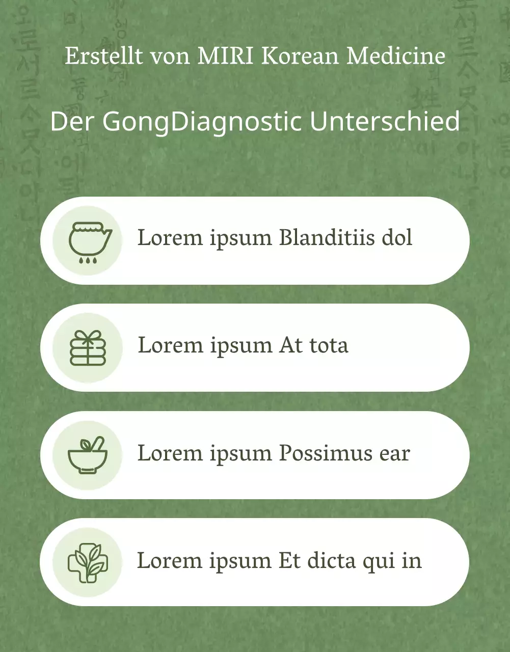 Förderung der Gongdiagnose der traditionellen chinesischen Medizin in der Zusammenfassung