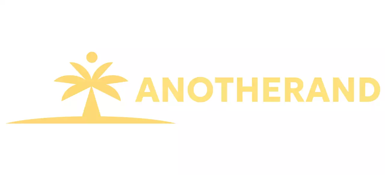 Briefpapierentwurf mit einer Insel mit Palmen