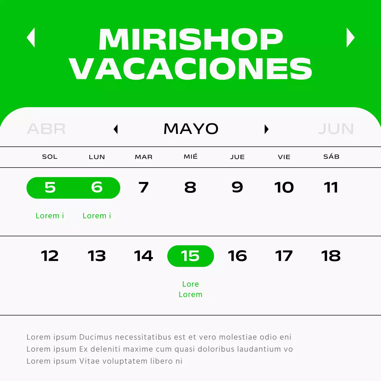 Una guía de vacaciones de moda en verde y negro