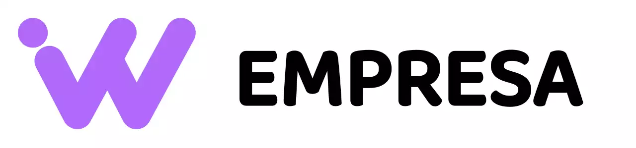 Logótipo da empresa com um símbolo simples do alfabeto a preto