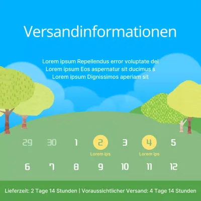 Nature's Shipping Finishes in Hellblau und Limonengrün Planmäßiger Versand