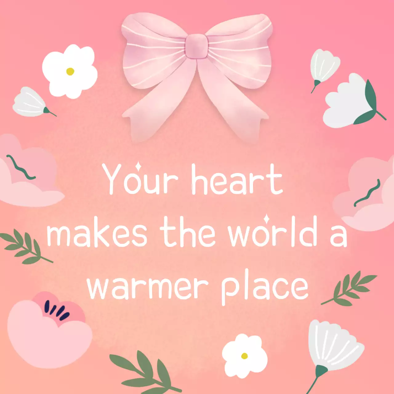 Pink Elegant Love Greeting Social Media Post