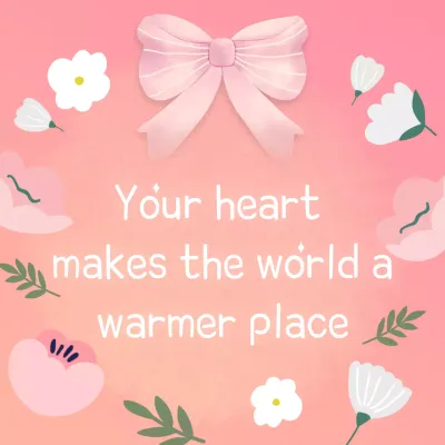 Pink Elegant Love Greeting Social Media Post