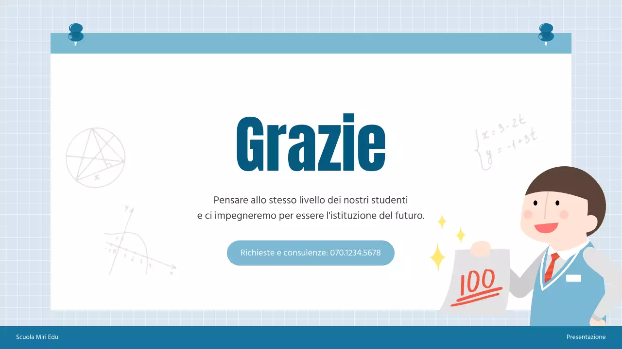 Un'introduzione alla scuola di matematica accogliente blu e grigia