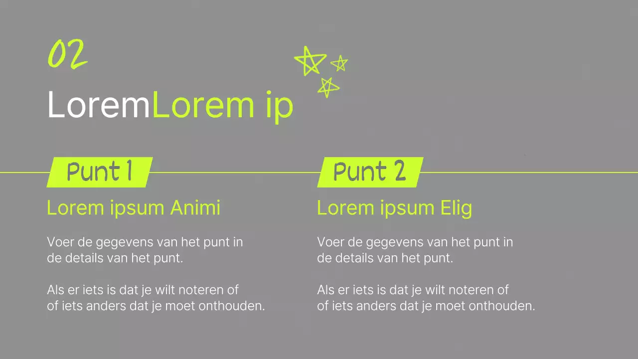 Eenvoudige handschrifthandleiding in grijs en fluorescerende kleuren