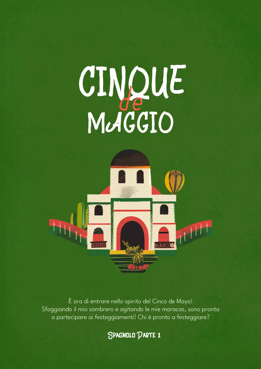 Simpatico poster vintage di concetto messicano in verde