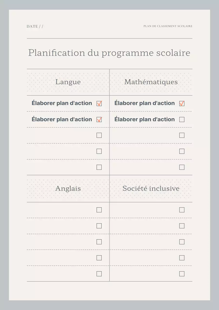 Un agenda simple en bleu clair et ivoire