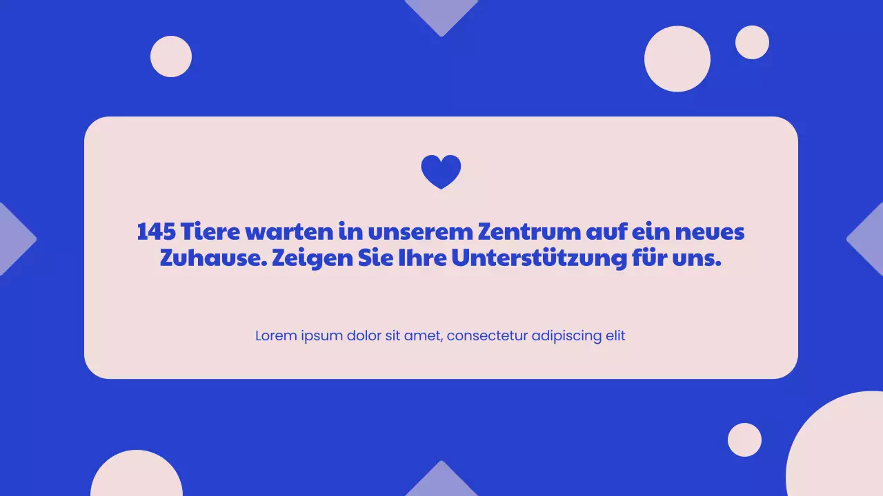 Kampagne des modernen Adoptionszentrums in Blau und Rosa