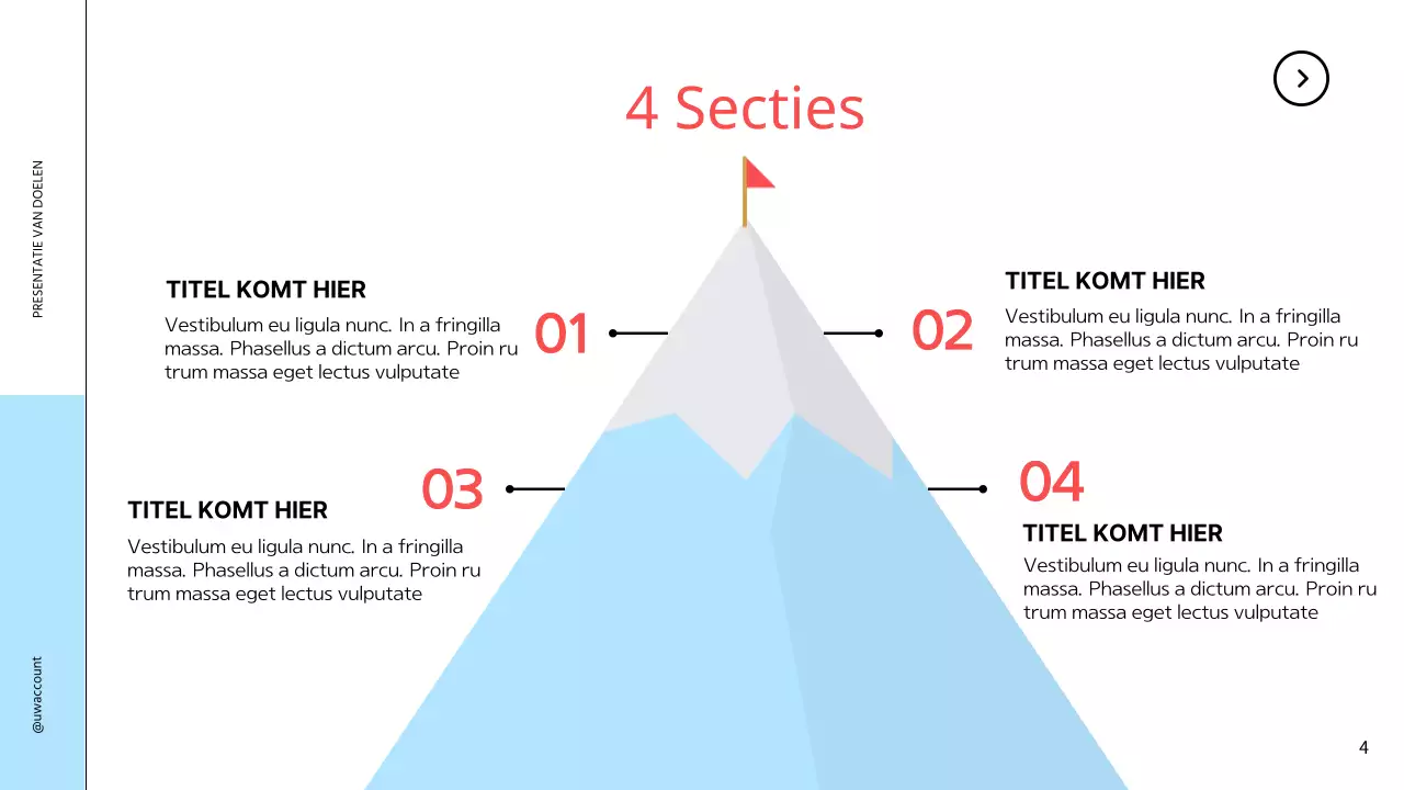 Sky Blue Eenvoudige Doelen Presentatie voor Bedrijfsstrategie