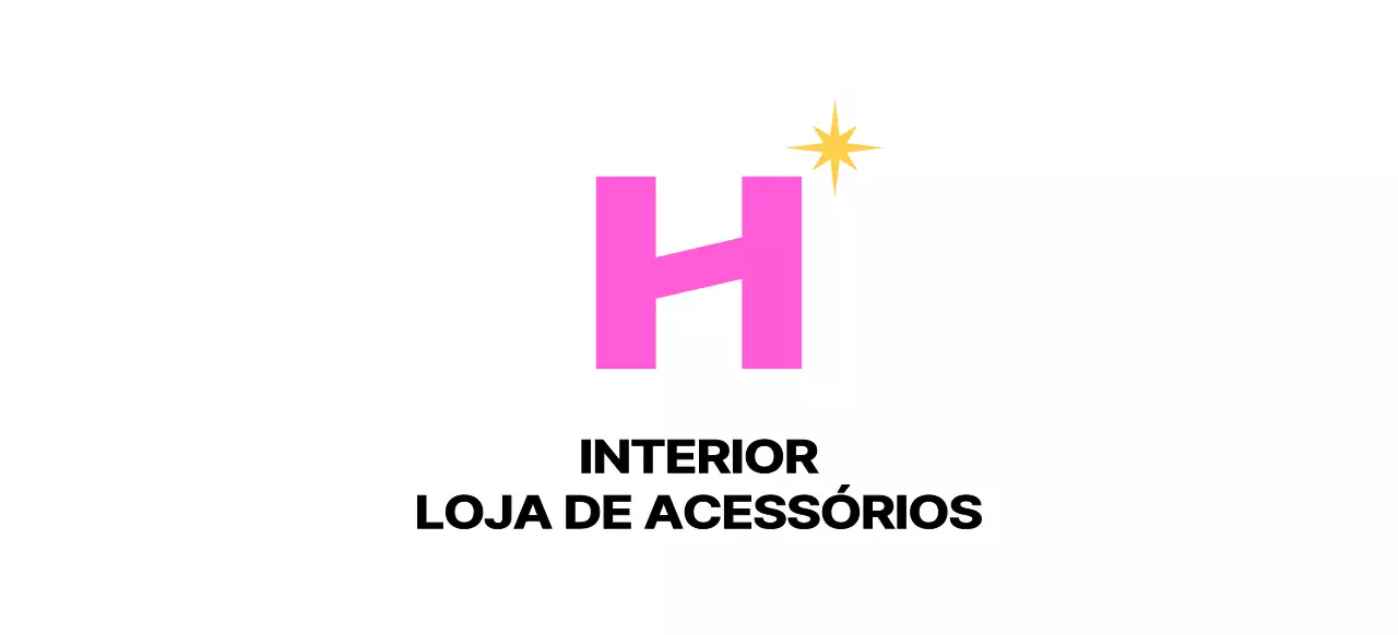 Logótipo de loja de interiores com um símbolo moderno da letra H