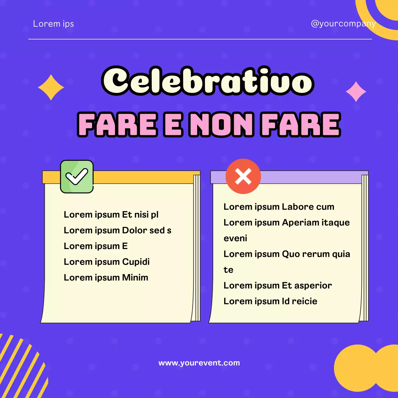 Pubblicità blu e gialla per la stagione delle lauree