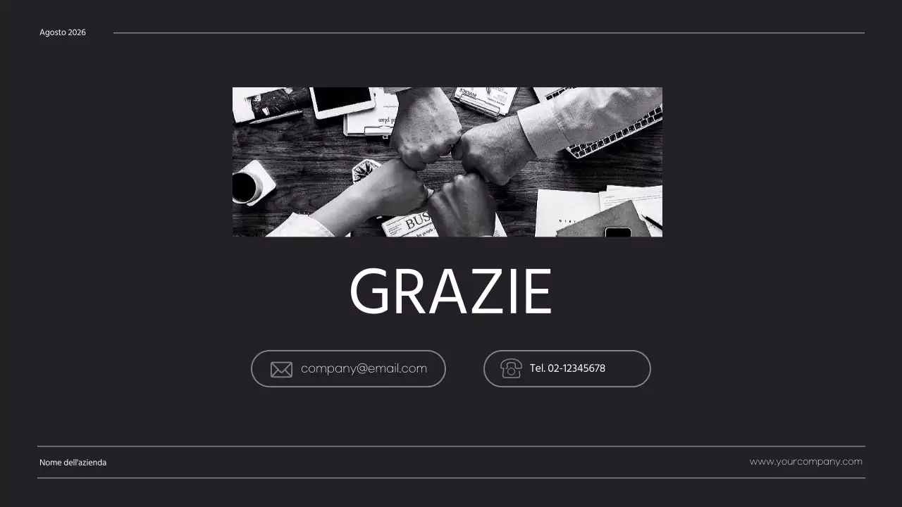 Nero bianco minimalista Business Chi siamo