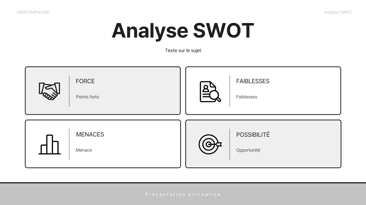 Une lettre de motivation commerciale simple en gris et noir