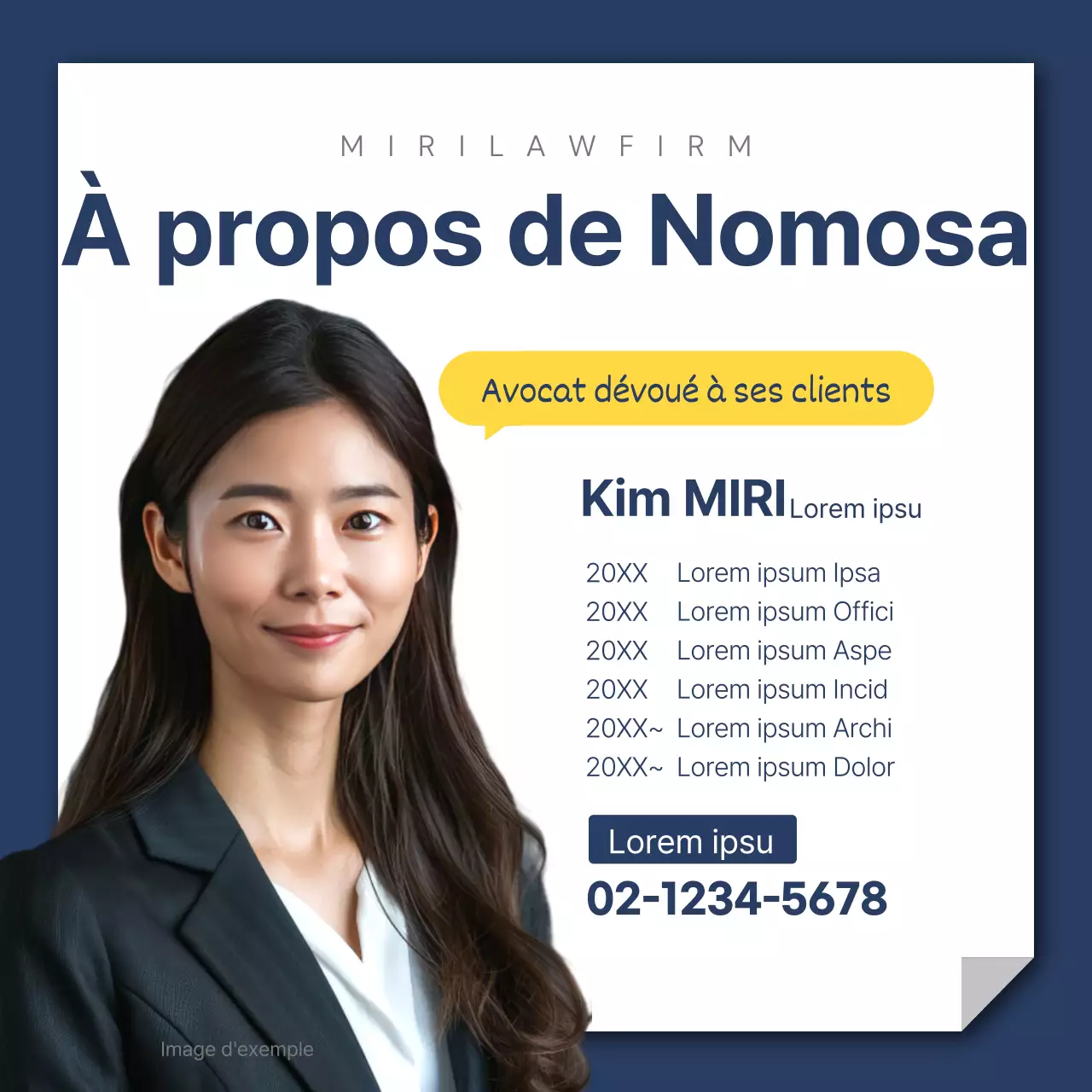 Un simple avis sur le droit du travail en jaune et bleu marine