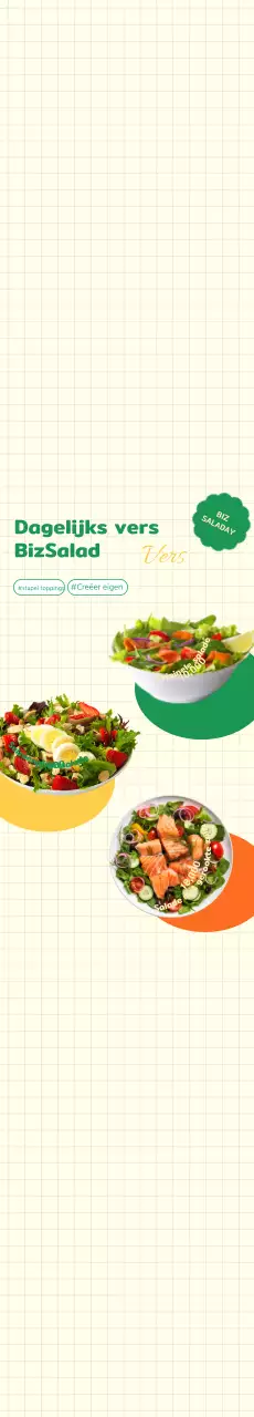 Groene en verse saladewinkel