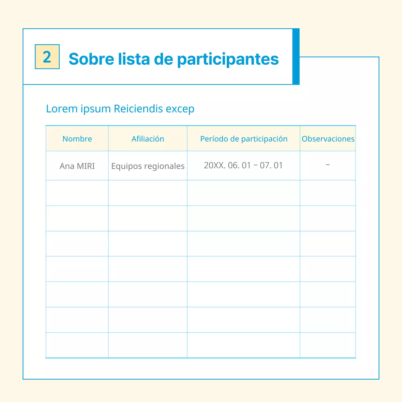 Sobre CardNews con una mesa sencilla en marfil y azul claro