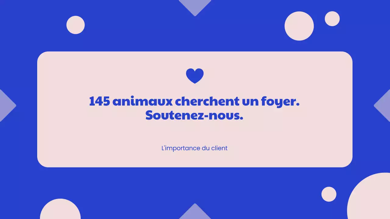 Campagne du centre d'adoption moderne bleu et rose