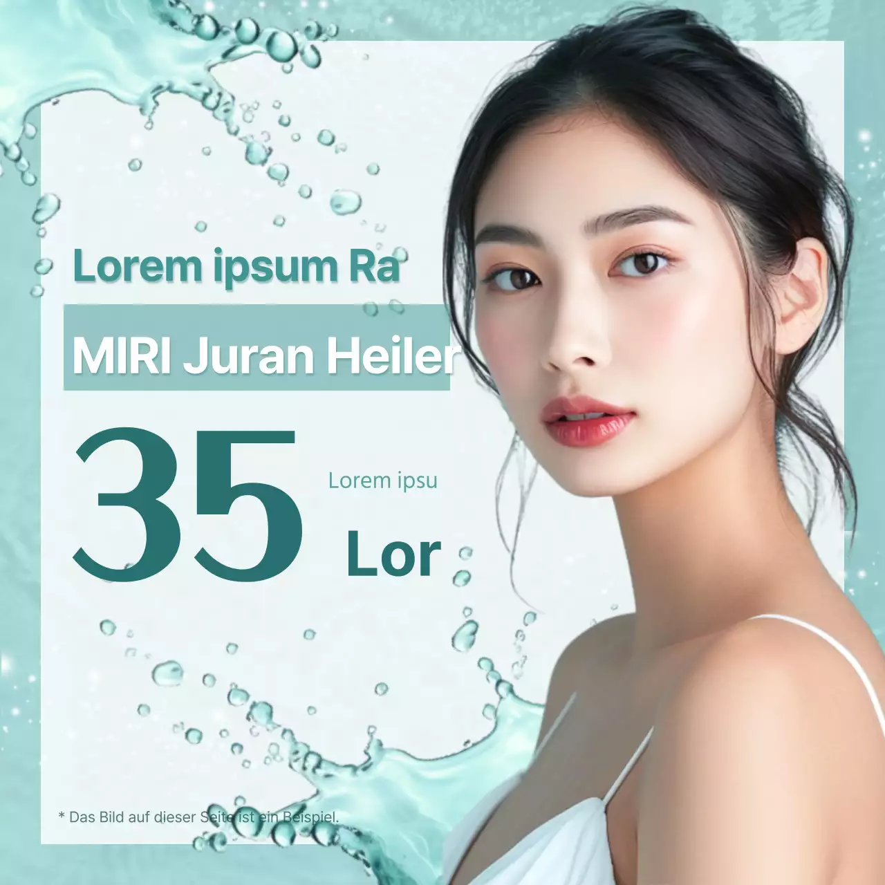 Trendy Dermatologie Sommer Veranstaltung Anzeige mit hellblauem Hintergrund