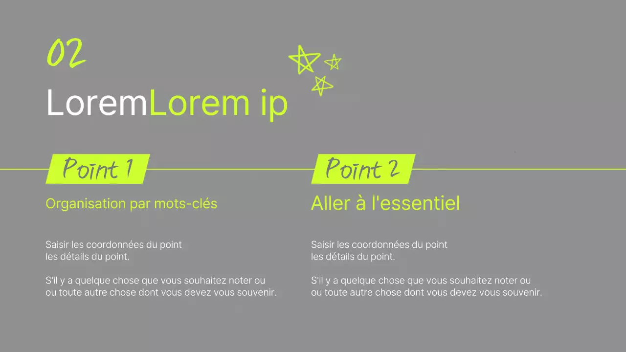 Tutoriel d'écriture simple en gris et couleurs fluorescentes