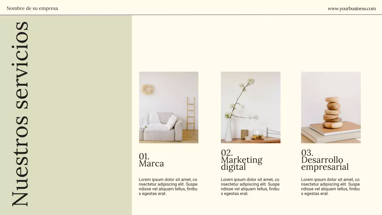 Presentación de la empresa Beige Minimal Business