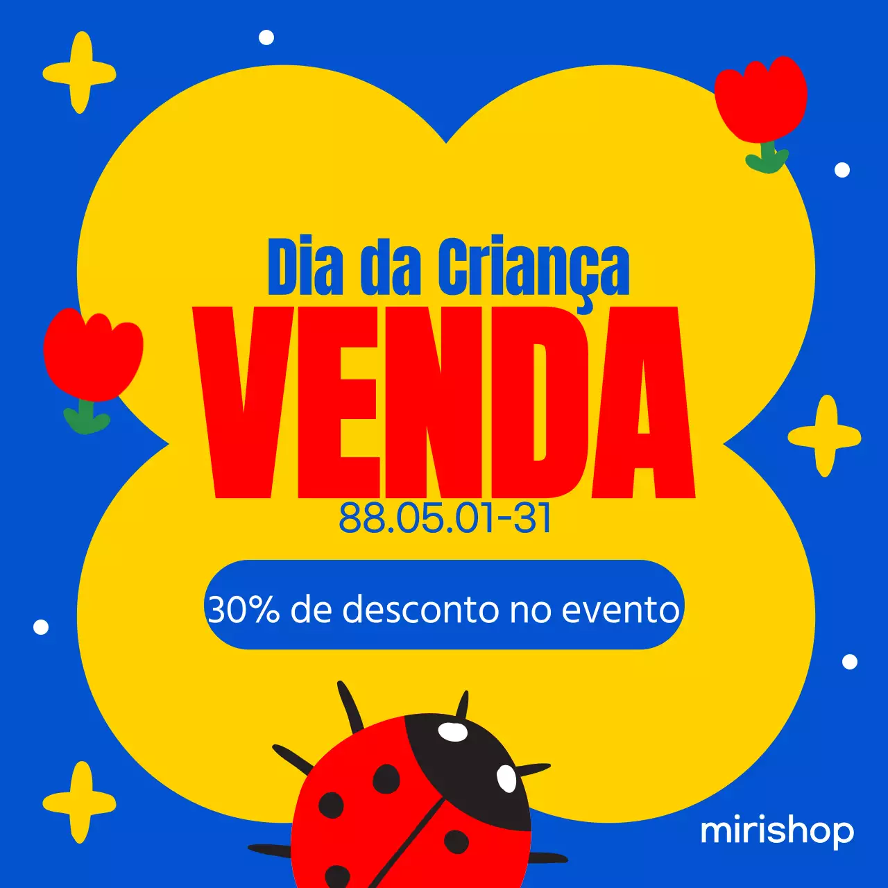 Posto de venda no mercado livre tropical em amarelo e cor-de-rosa