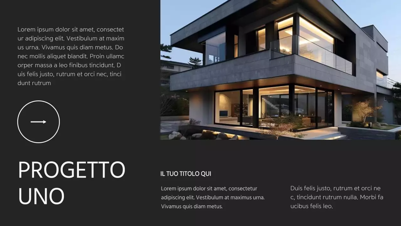 Proposta di ufficio architettonico moderno nero